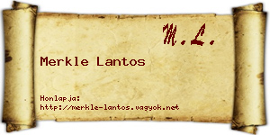 Merkle Lantos névjegykártya